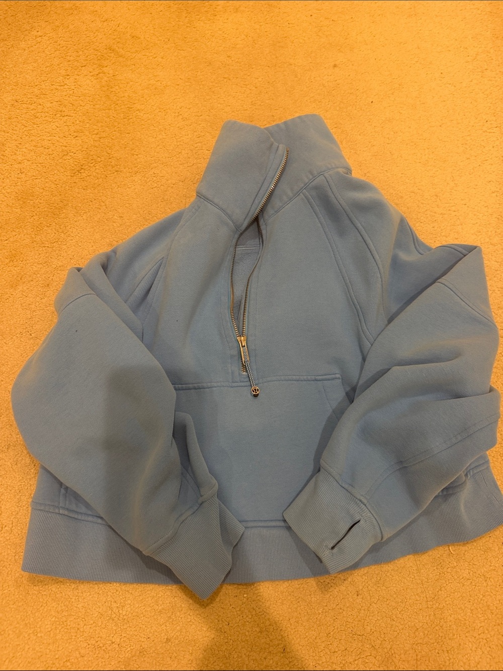 lululemon athletica Half-Zip Pullover Sweatshirt in Light Blue